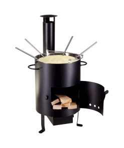 Outdoor Fondue- und Grillofen, schwarz
