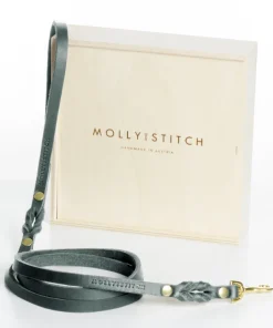 Molly & Stitch City Hundeleine Leder Butter Grau