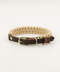Molly & Stitch Tau Halsband Hund Touch of Leather Beige