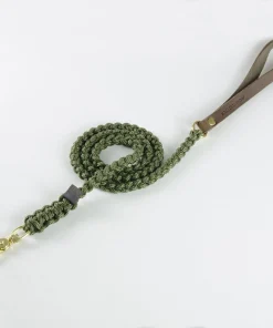 Molly & Stitch Touch of Leather Hunde Tauleine Grün Military